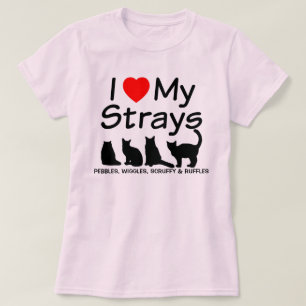 Camiseta Eu Amo Meus Quatro Gatos Estragos