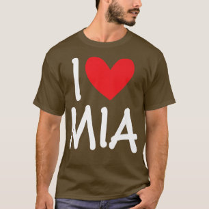 Camiseta Eu Amo Mia Name Personalised Girl Woman BFF Amigo
