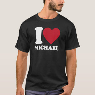 Camiseta Eu amo Michael, eu coração Michael