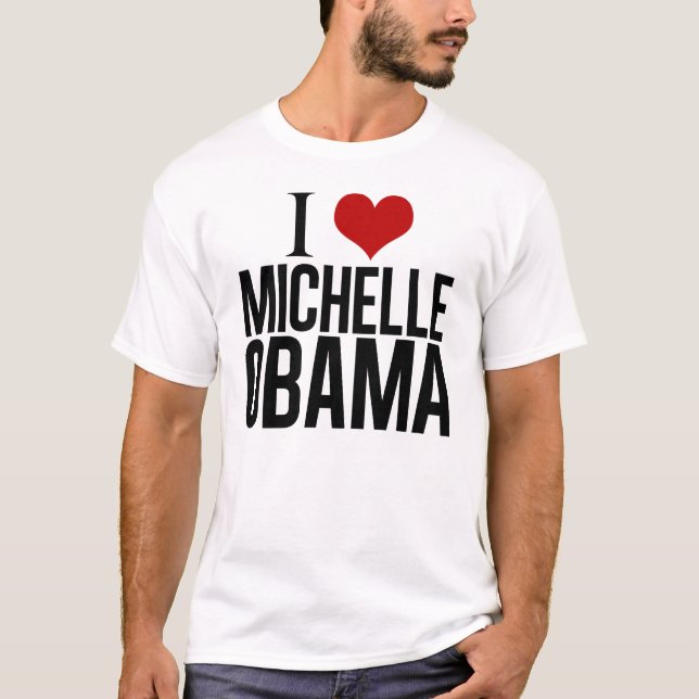 Camiseta Eu Amo Michelle Obama (Frente)