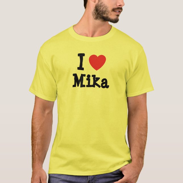 Camiseta Eu amo Mika Heart T-Shirt (Frente)