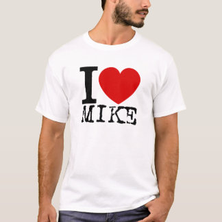 Camiseta Eu amo Mike (o preto)