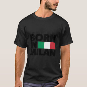 Camiseta Eu Amo Milano Nasceu Em Milão Ilustração