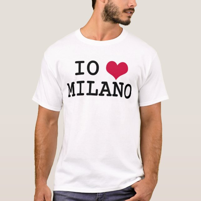 Camiseta Eu amo Milão (Frente)