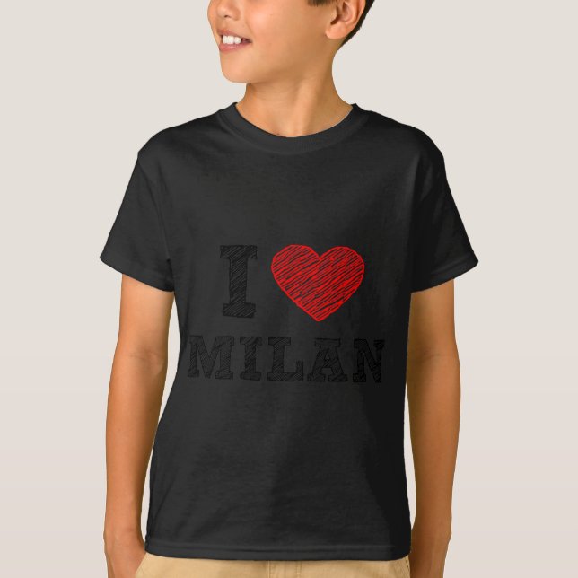Camiseta Eu amo Milão (Frente)