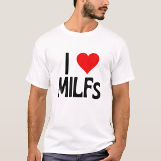 Camiseta Eu Amo Milfs | Dia de as mães Engraçado I Coração 