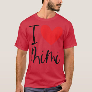 Camiseta Eu Amo Mimi Name Personalizado Menina Mulher BFF F