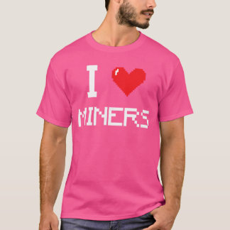 Camiseta Eu Amo Mineiros Fun Miner Mineiro Gamer retrô