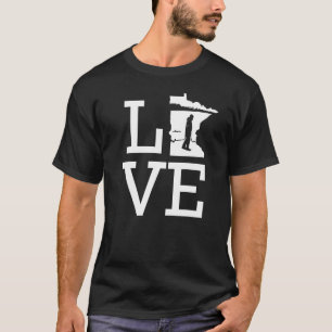 Camiseta Eu Amo Minesota Pesca De Gelo