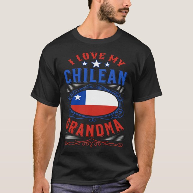 Camiseta Eu amo minha avó chilena (Frente)