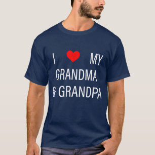 Camiseta Eu Amo Minha Avó e Avô vintage