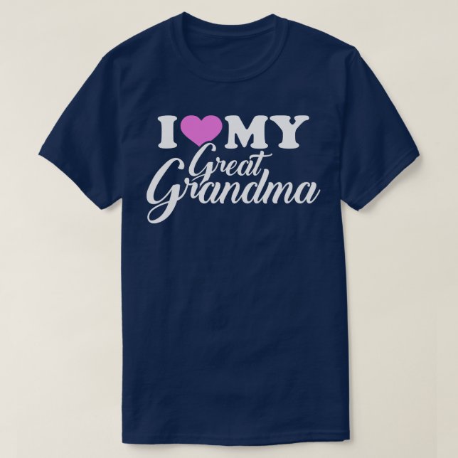 Camiseta Eu amo minha avó excelente (Frente do Design)