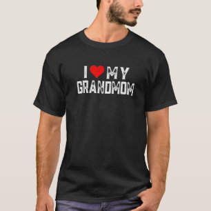 Camiseta Eu Amo Minha Avó Família Corando Avó