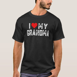 Camiseta Eu Amo Minha Avó Família Corando Vovó