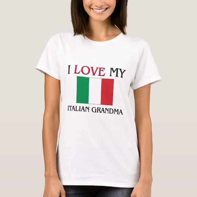 Camiseta Eu amo minha avó italiana (Frente)