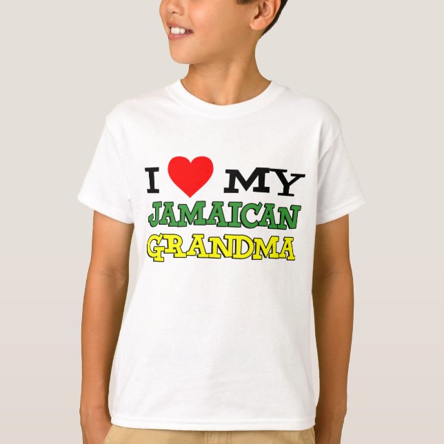 Camiseta Eu Amo Minha Avó Jamaicana (Frente)