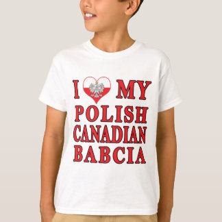 Camiseta Eu Amo Minha Babcia Polonesa Canadiana