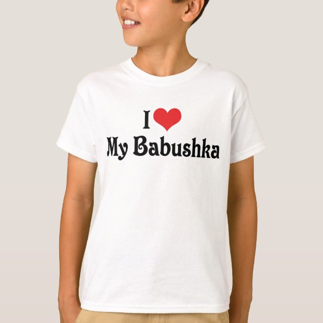 Camiseta Eu Amo Minha Babushka (Frente)
