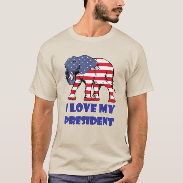 Camiseta Eu Amo Minha Bandeira Americana (Frente)