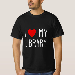 Camiseta Eu Amo Minha Biblioteca Para Os Líderes De Livros