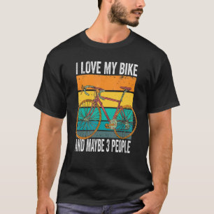 Camiseta Eu Amo Minha Bicicleta E Talvez 3 Pessoas Ciclo