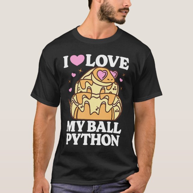 Camiseta Eu Amo Minha Bola Python Cobra (Frente)