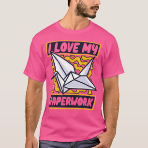 Camiseta Eu Amo Minha Carroça De Papel De Coruja De Papelad