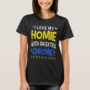 Camiseta Eu Amo Minha Casa Com Um Pai Extra De Chromie Mamã