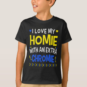 Camiseta Eu Amo Minha Casa Com Um Pai Extra De Chromie Mamã