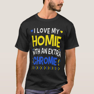 Camiseta Eu Amo Minha Casa Com Um Pai Extra De Chromie Mamã