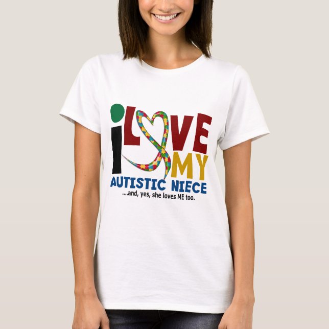 Camiseta Eu amo minha CONSCIÊNCIA autística do AUTISMO da (Frente)