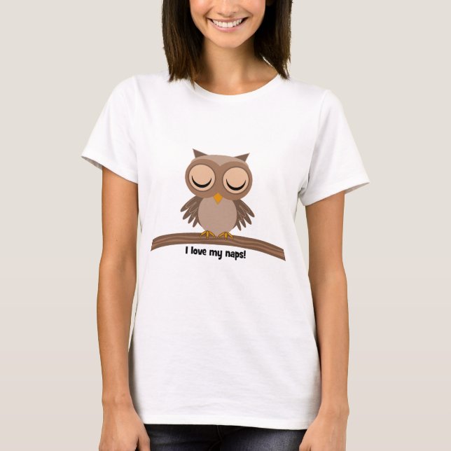 Camiseta Eu amo minha coruja das sestas (Frente)