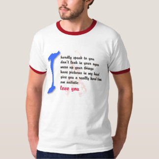 Camiseta Eu amo minha criança com autismo - desig original