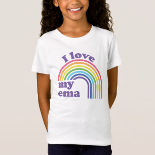 Camiseta Eu Amo Minha Ema - Arco-Íris Bonito