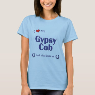 Camiseta Eu amo minha espiga aciganada (o cavalo fêmea)