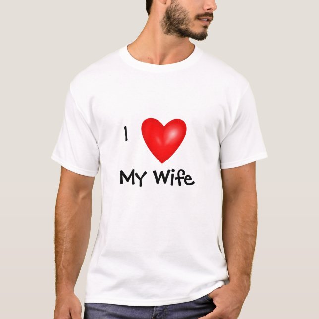 Camiseta Eu Amo Minha Esposa (Frente)