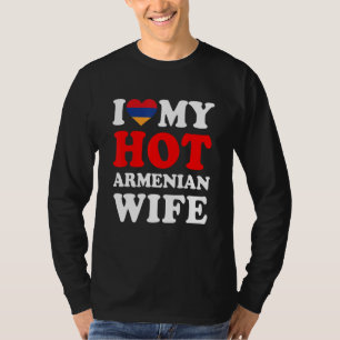 Camiseta Eu amo minha esposa armênia quente presente engraç