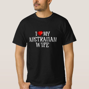 Camiseta Eu Amo Minha Esposa Australiana