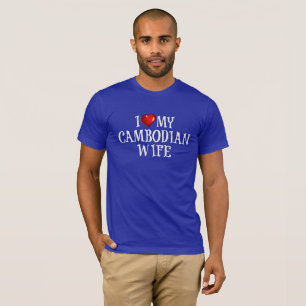 Camiseta Eu amo minha esposa cambojana
