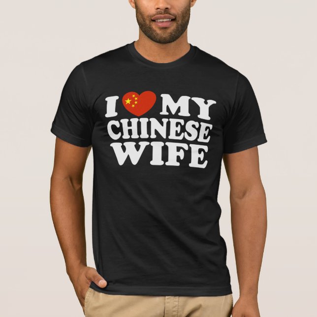 Camiseta Eu Amo Minha Esposa Chinesa (Frente)
