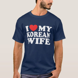 Camiseta Eu Amo Minha Esposa Coreana