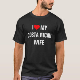 Camiseta Eu Amo Minha Esposa Costa Rica