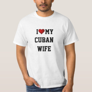 Camiseta Eu Amo Minha Esposa Cubana