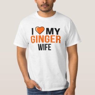 Camiseta Eu amo minha esposa do gengibre