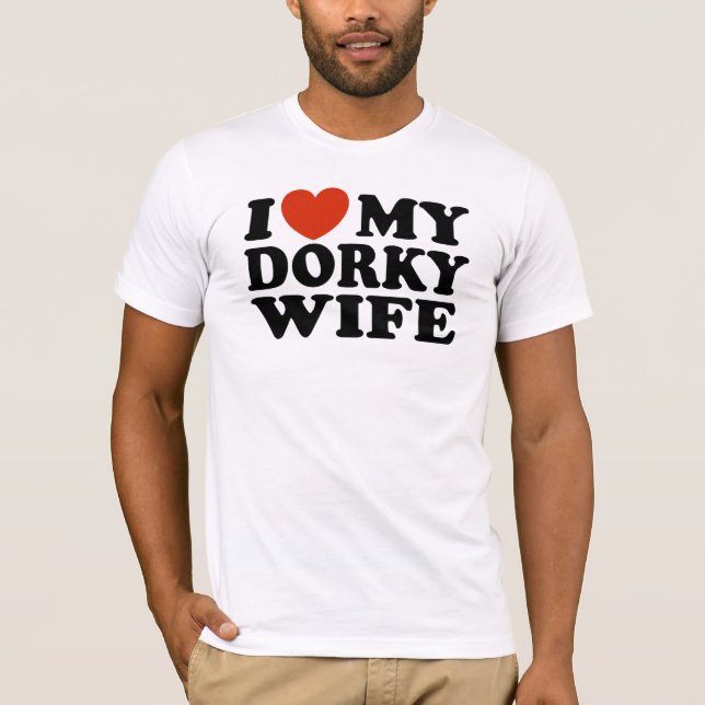 Camiseta Eu Amo Minha Esposa Dorky (Frente)