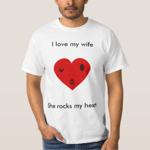Camiseta Eu amo minha esposa, ela me arrebenta