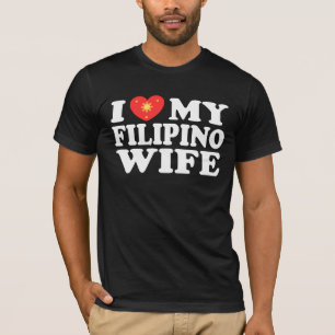 Camiseta Eu amo minha esposa filipina