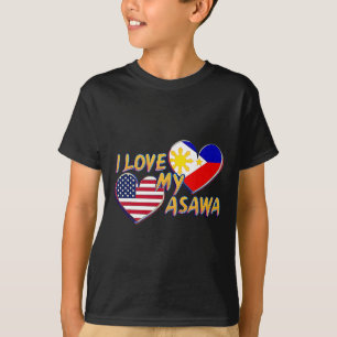 Camiseta Eu Amo Minha Esposa Filipina Americana Filipina As
