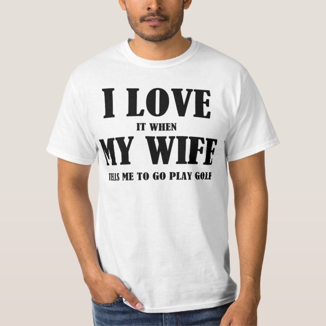 Camiseta Eu Amo Minha Esposa Golf T-Shirt (Frente)