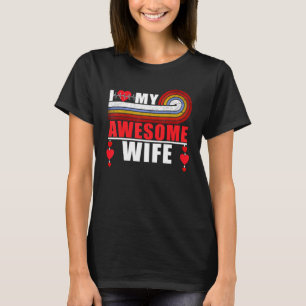 Camiseta Eu Amo Minha Esposa Incrível Teto Romântico Para E